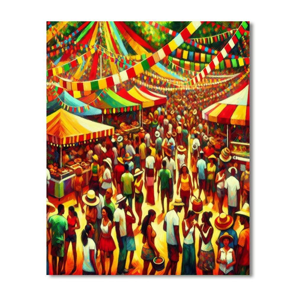 Vivid Summer Festival Numbered Painting Kits