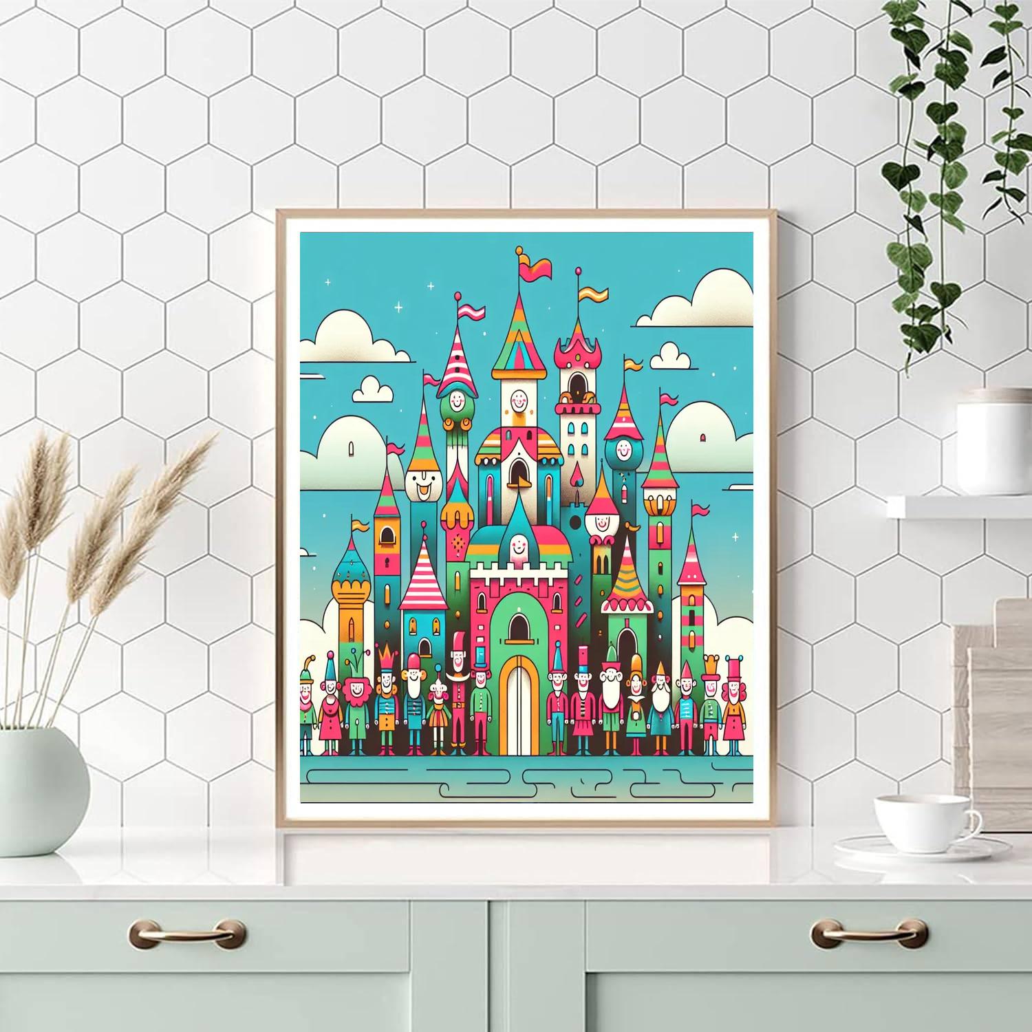 Wonderful Whimsical Castle Painting By Numbers Kit