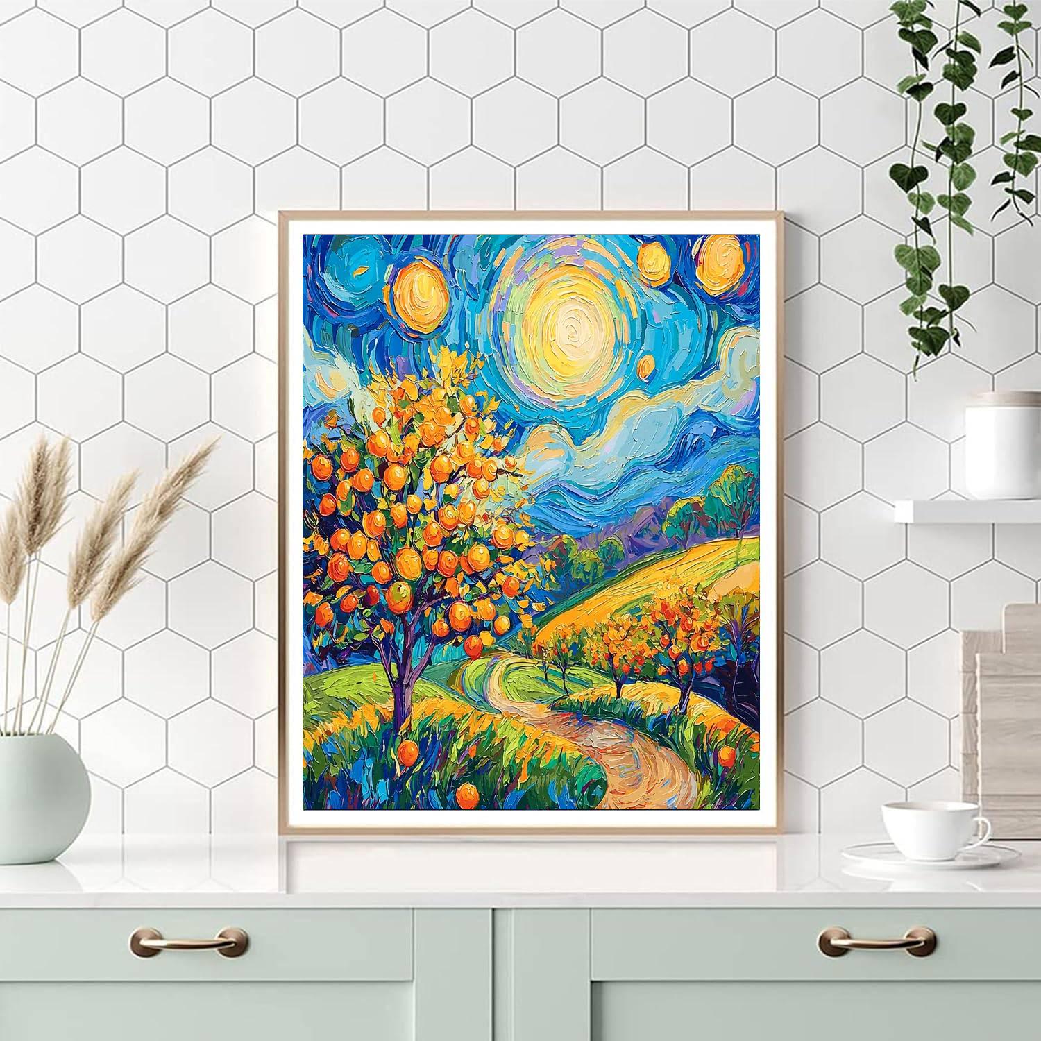 Vincent Van Gogh Inspired Radiant Orchards  Paint By Numbers Kits