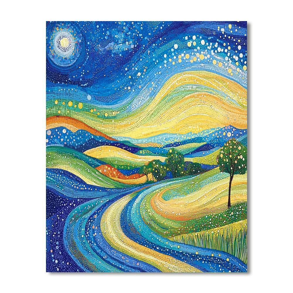 Georges Seurat Inspired Dreamscape Colors  Paint By Numbers Art