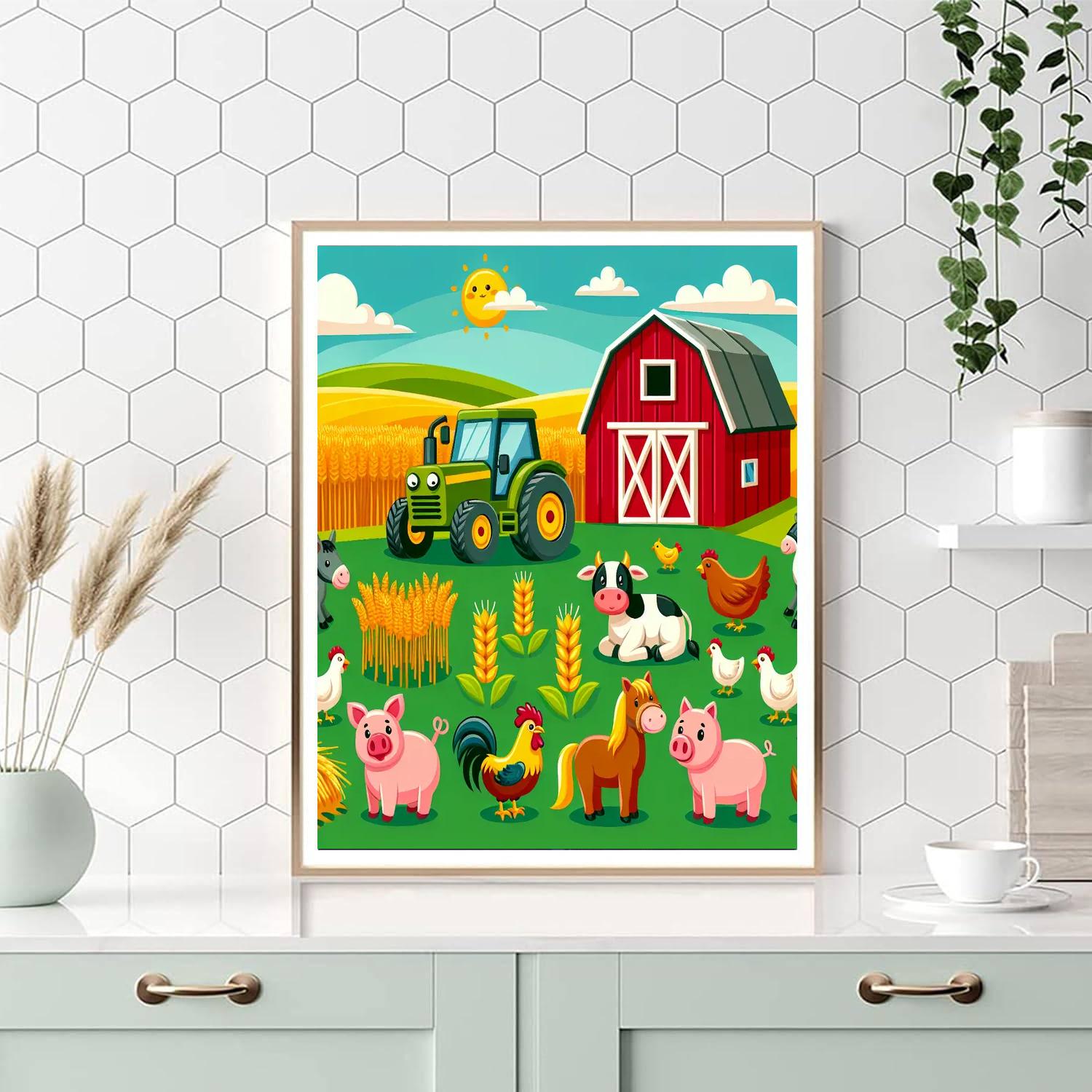 Farm Adventure Day Painting Number Kit