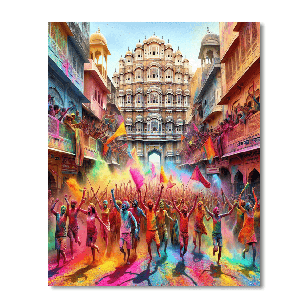 Holi Festival - Jaipur Numbered Painting Kits