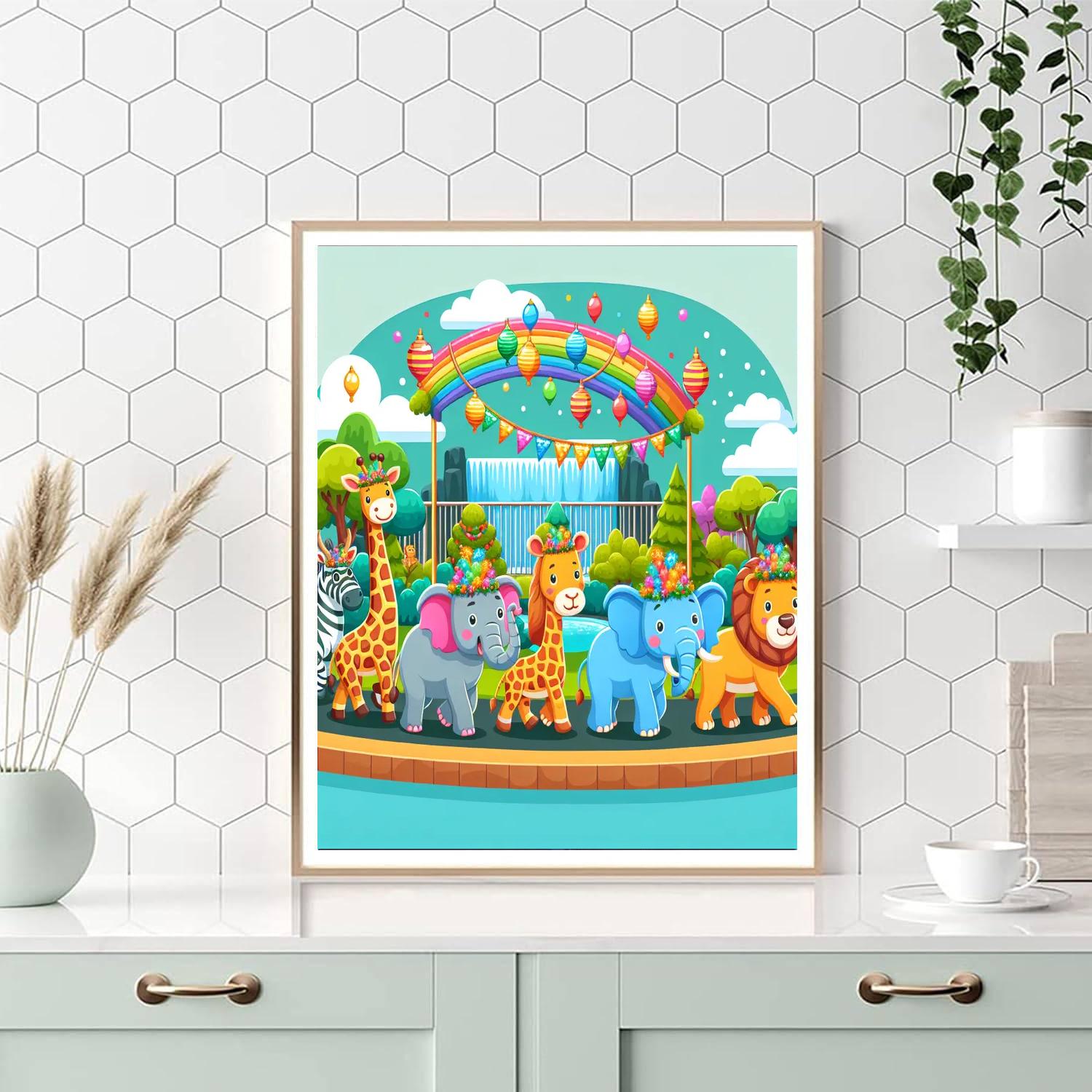 Zany Zoo Parade Numbered Painting Kits