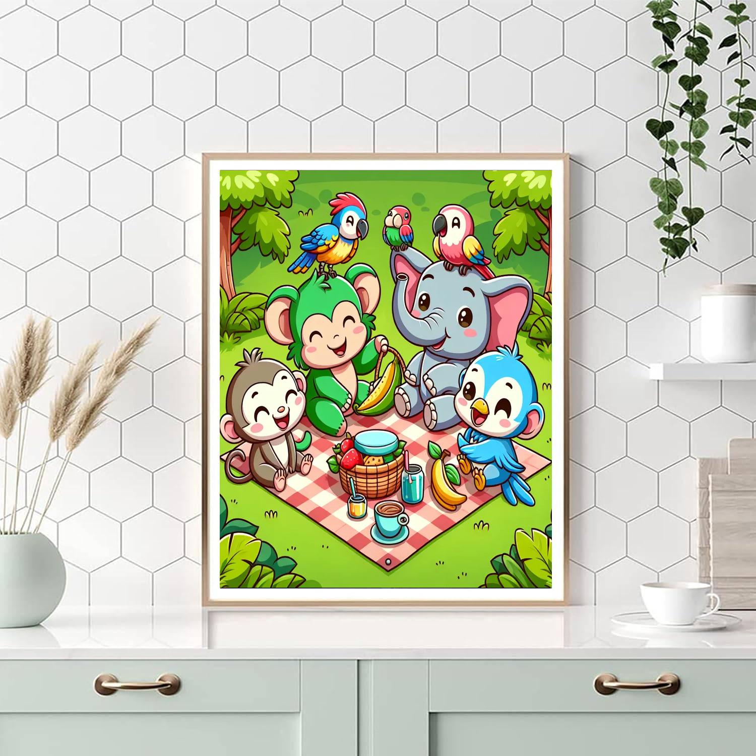 Jungle Friends Picnic Paint By Numbers Kits