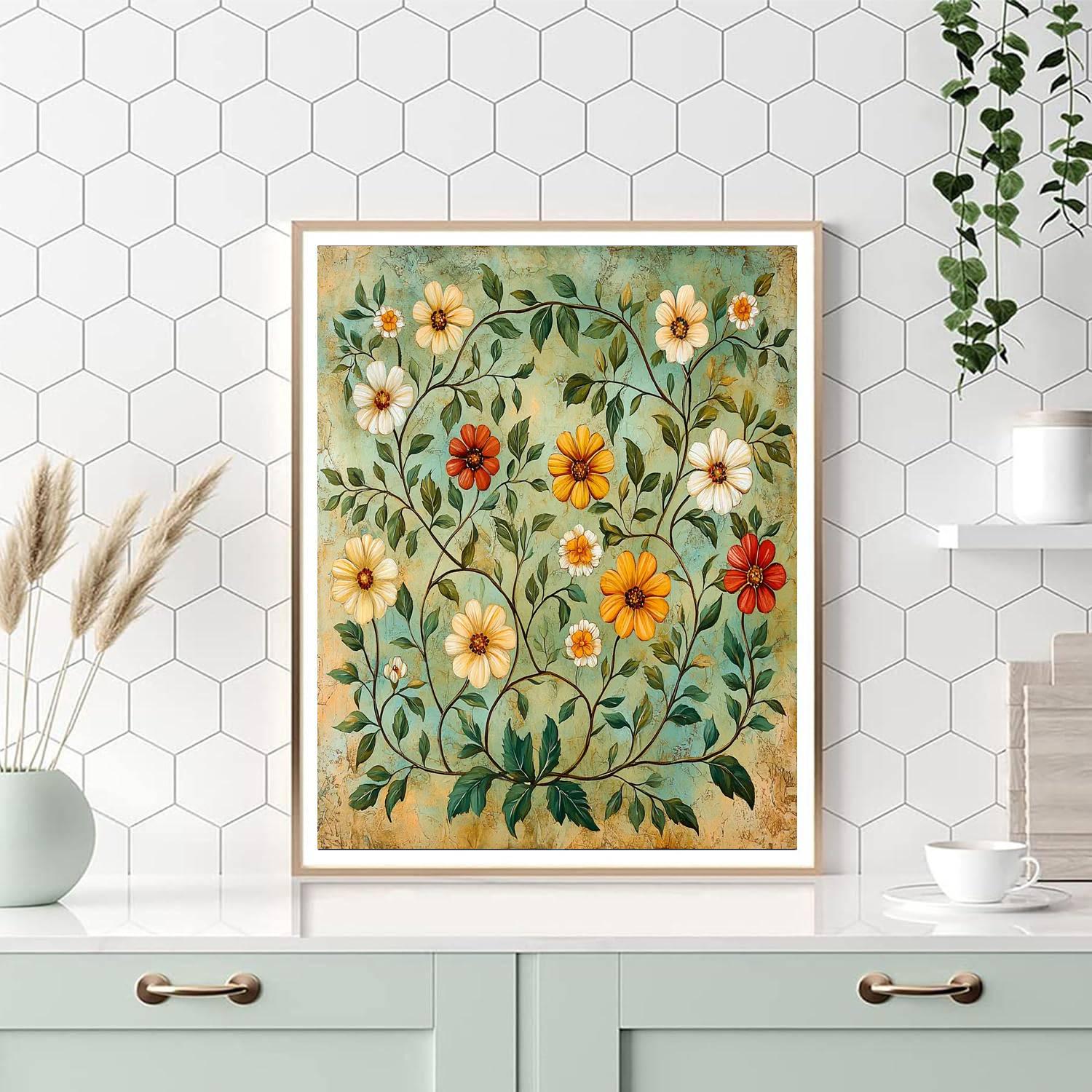 Leonardo Da Vinci Inspired Eternal Gardens  Paint By Numbers Art