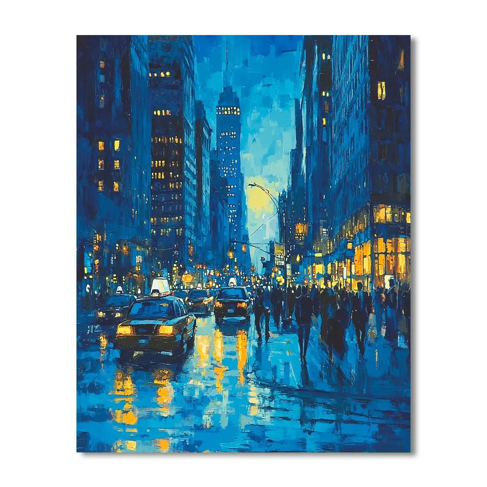 Edward Hopper Inspired City Life In Motion  Paint By Numbers