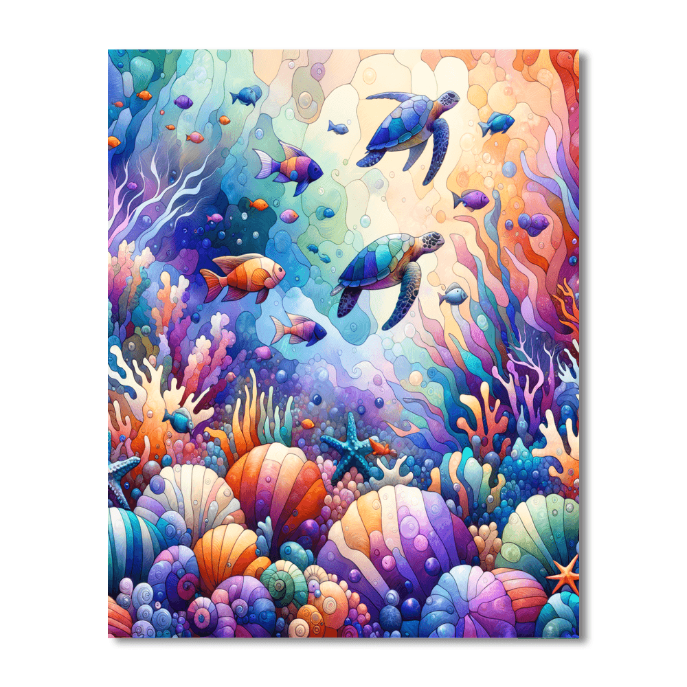 Whimsical Ocean Treasures Paint By Numbers