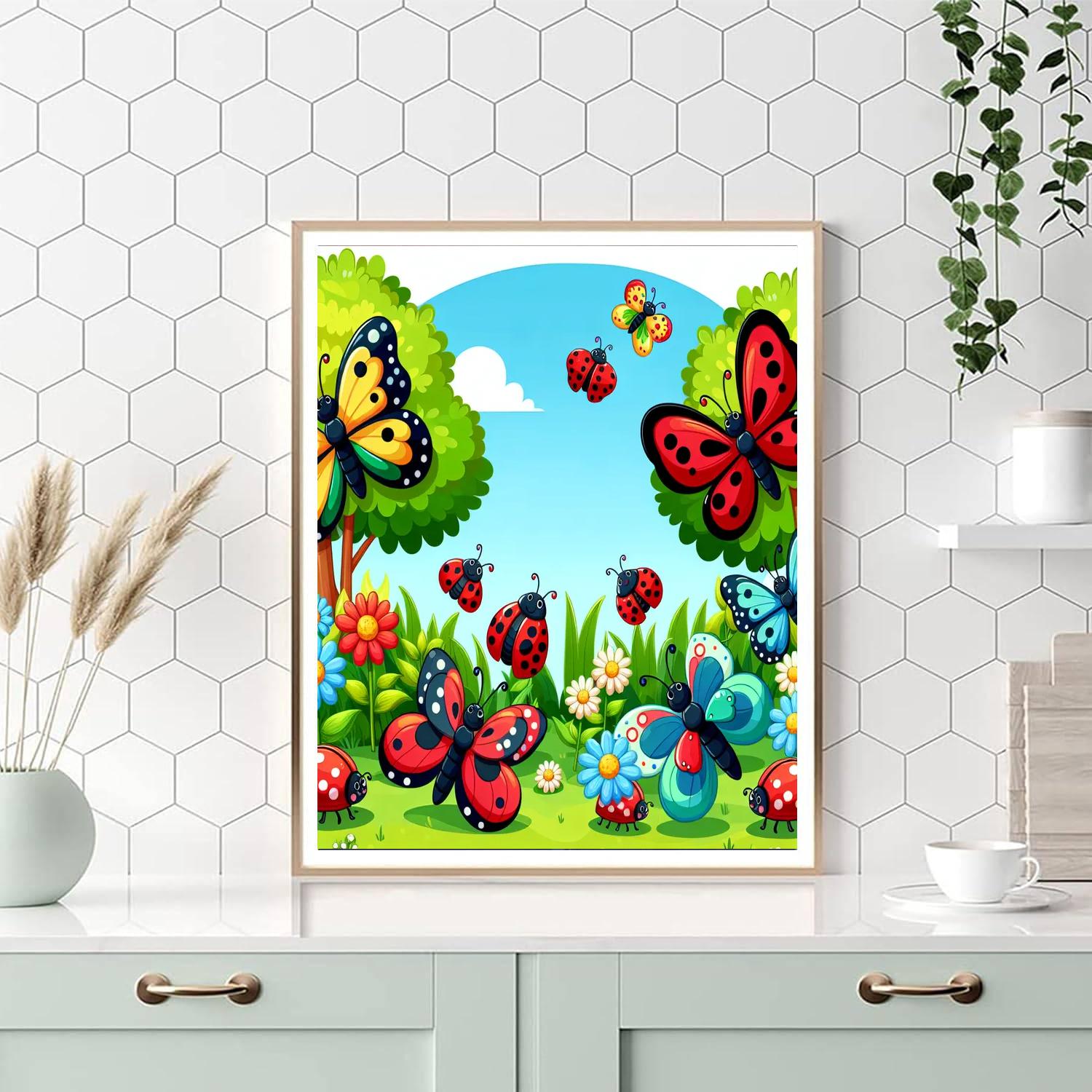 Lively Garden Paint By Numbers Art