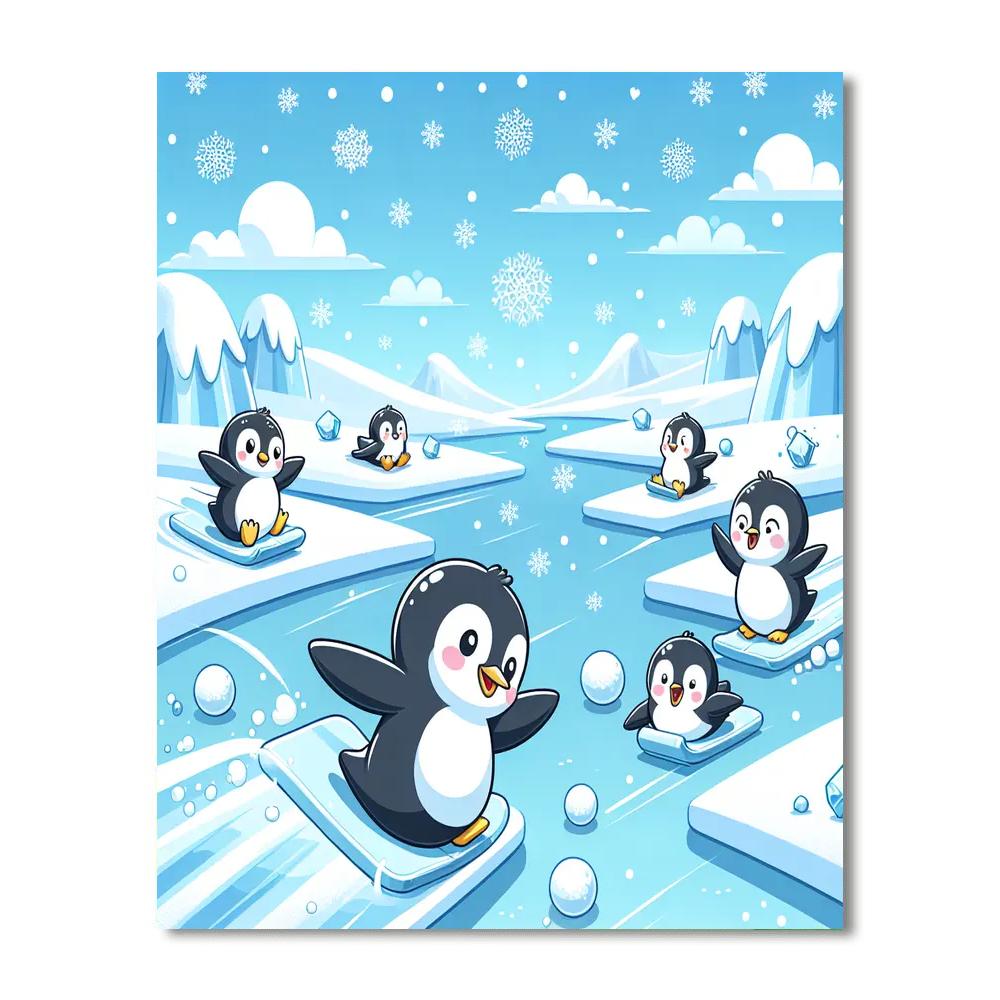 Penguin Polar Party Painting Number Kit