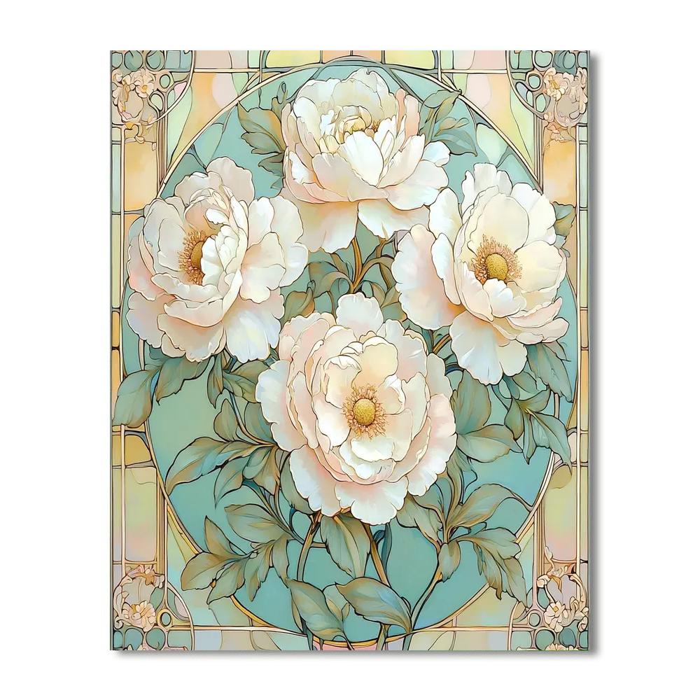 Alphonse Mucha Inspired Glistening Petals  Paint By Numbers Kits