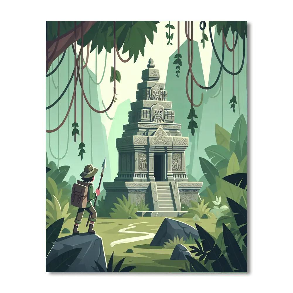 Mystery Of The Lost Temple Number Painting