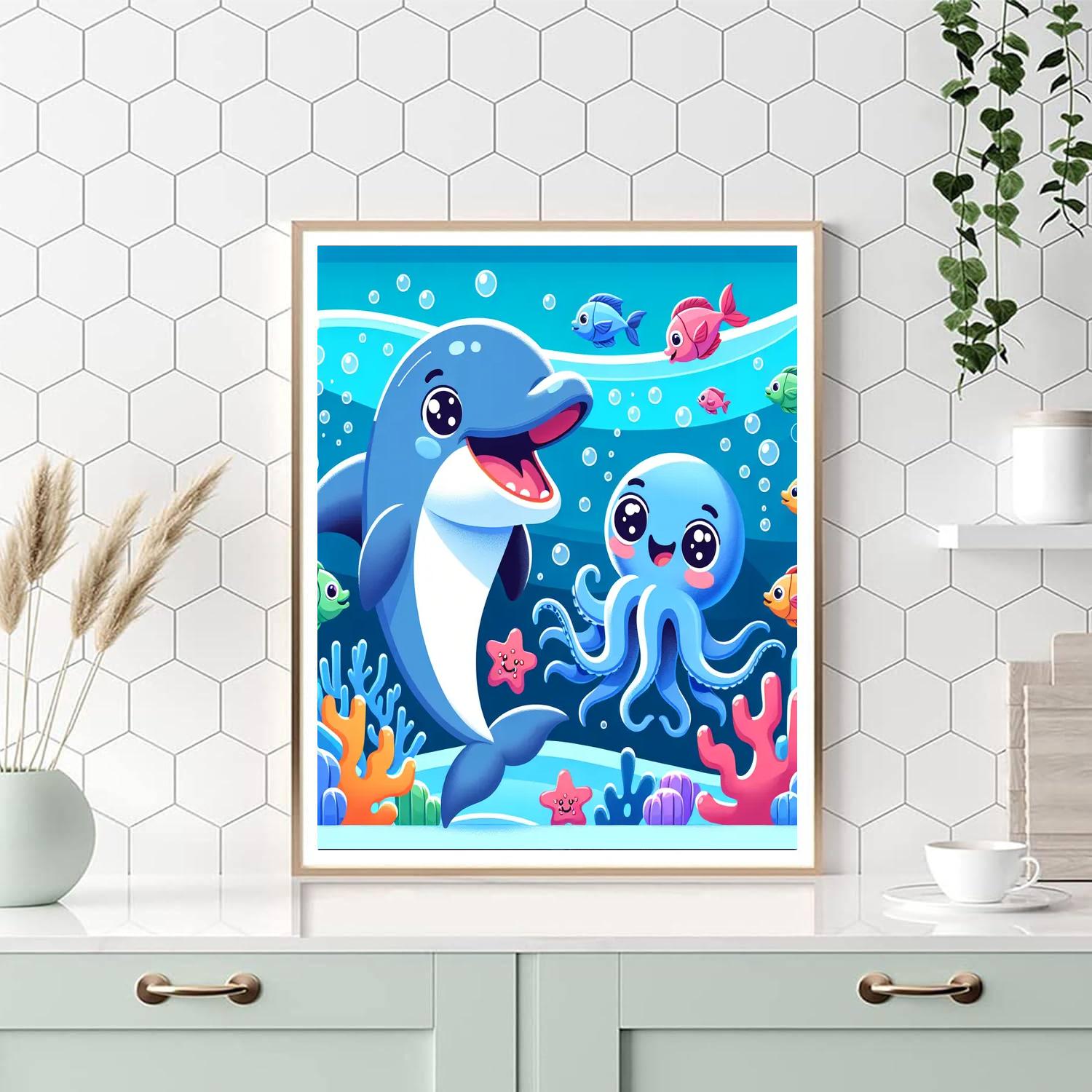 Sea Life Spectacle Paint By Numbers Art