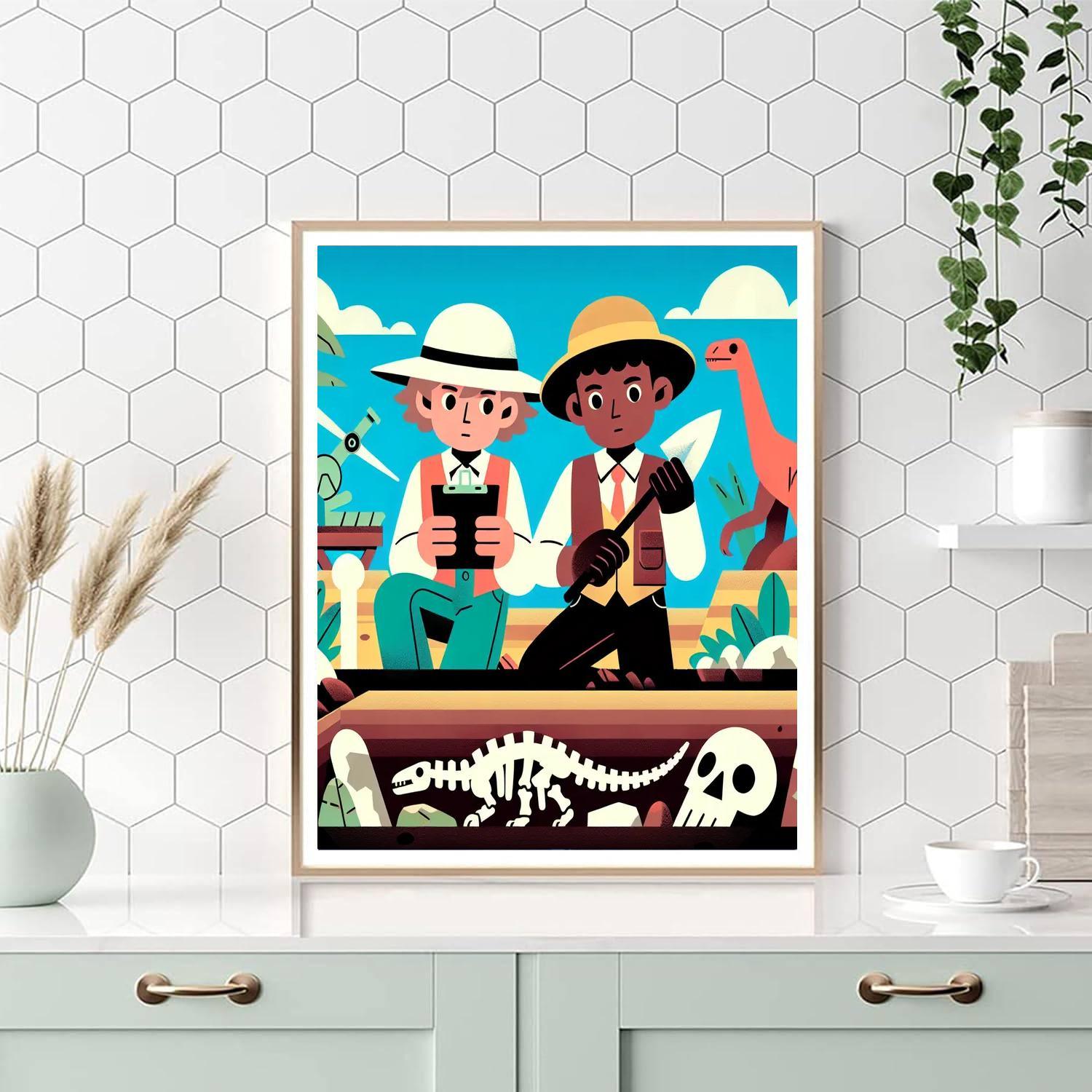 Historic Dinosaur Dig Numbered Painting Kits