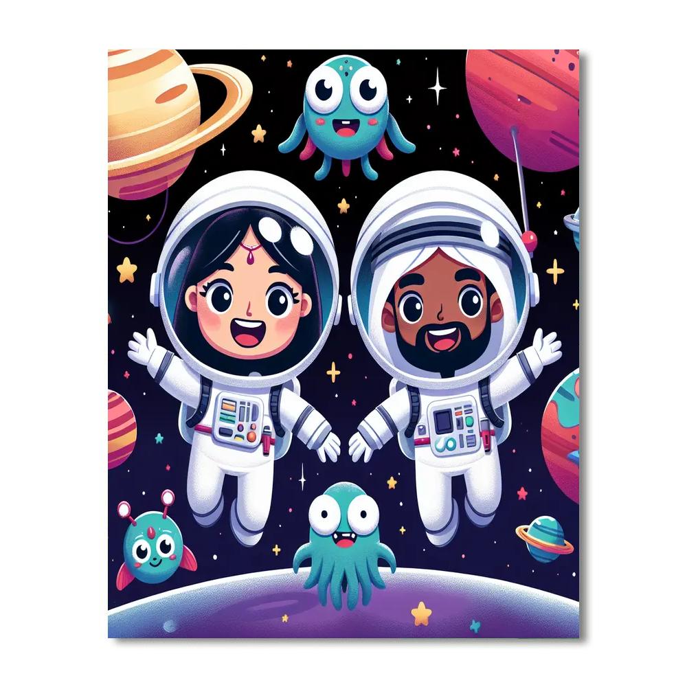 Space Exploration Fun Paint By Numbers