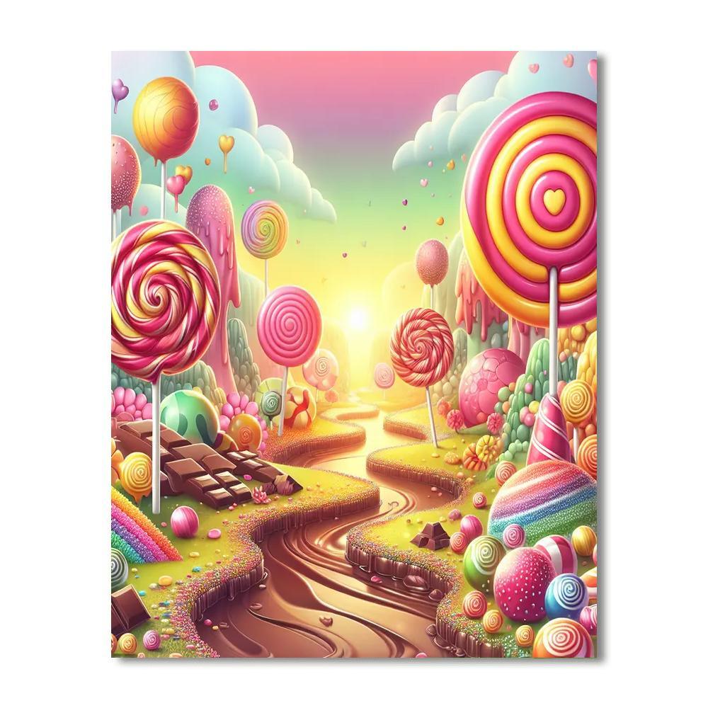 Adventures In A Candy Land Paint By Numbers