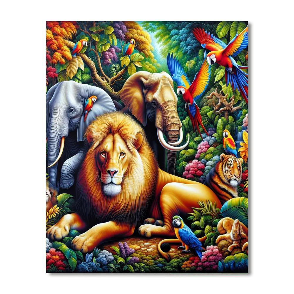 Vibrant Wildlife Encounter Paint By Numbers