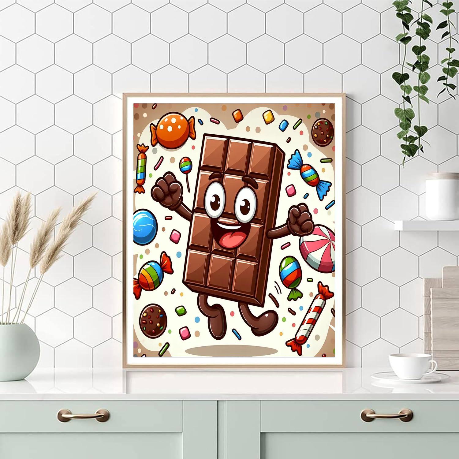 Bouncy Chocolate Bar DIY Paint By Numbers