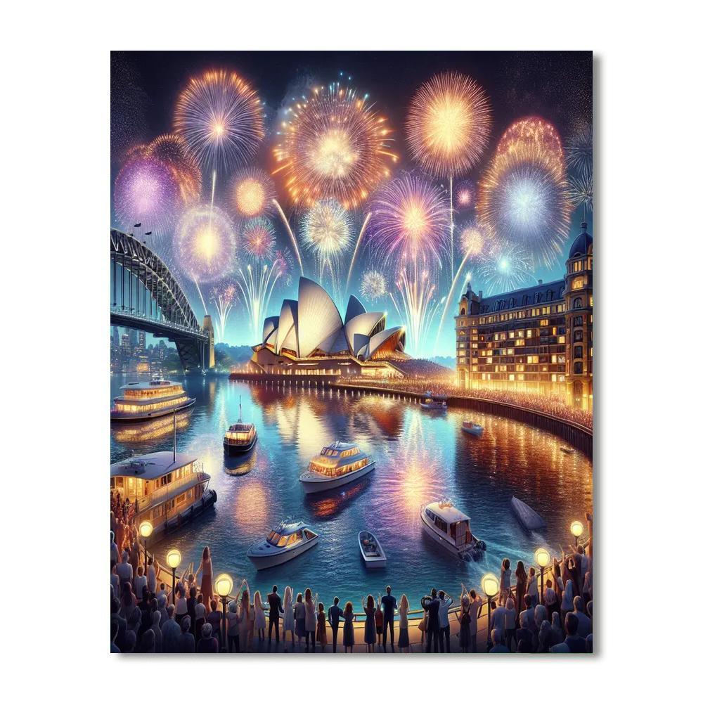 Sydney New Year’s Eve - Australia Painting By Numbers Kit