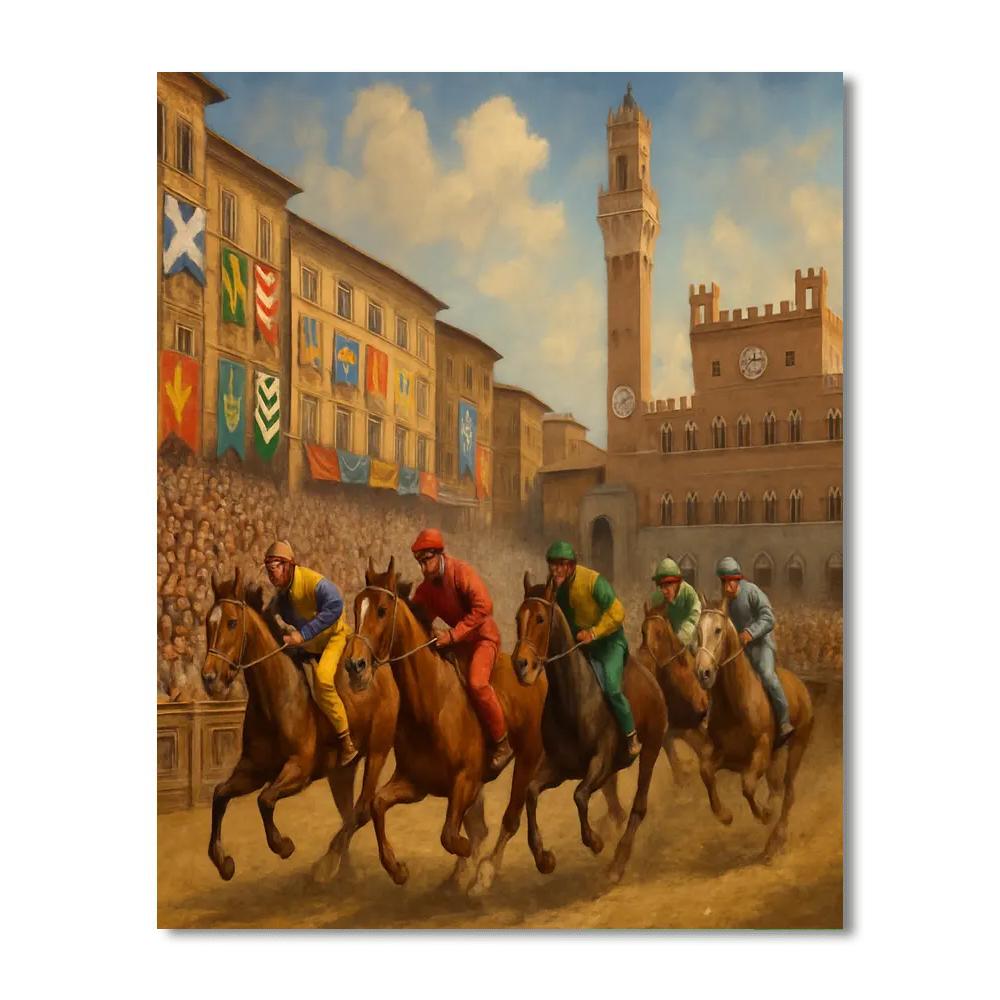 Il Palio Di Siena - Siena Paint By Numbers Kits