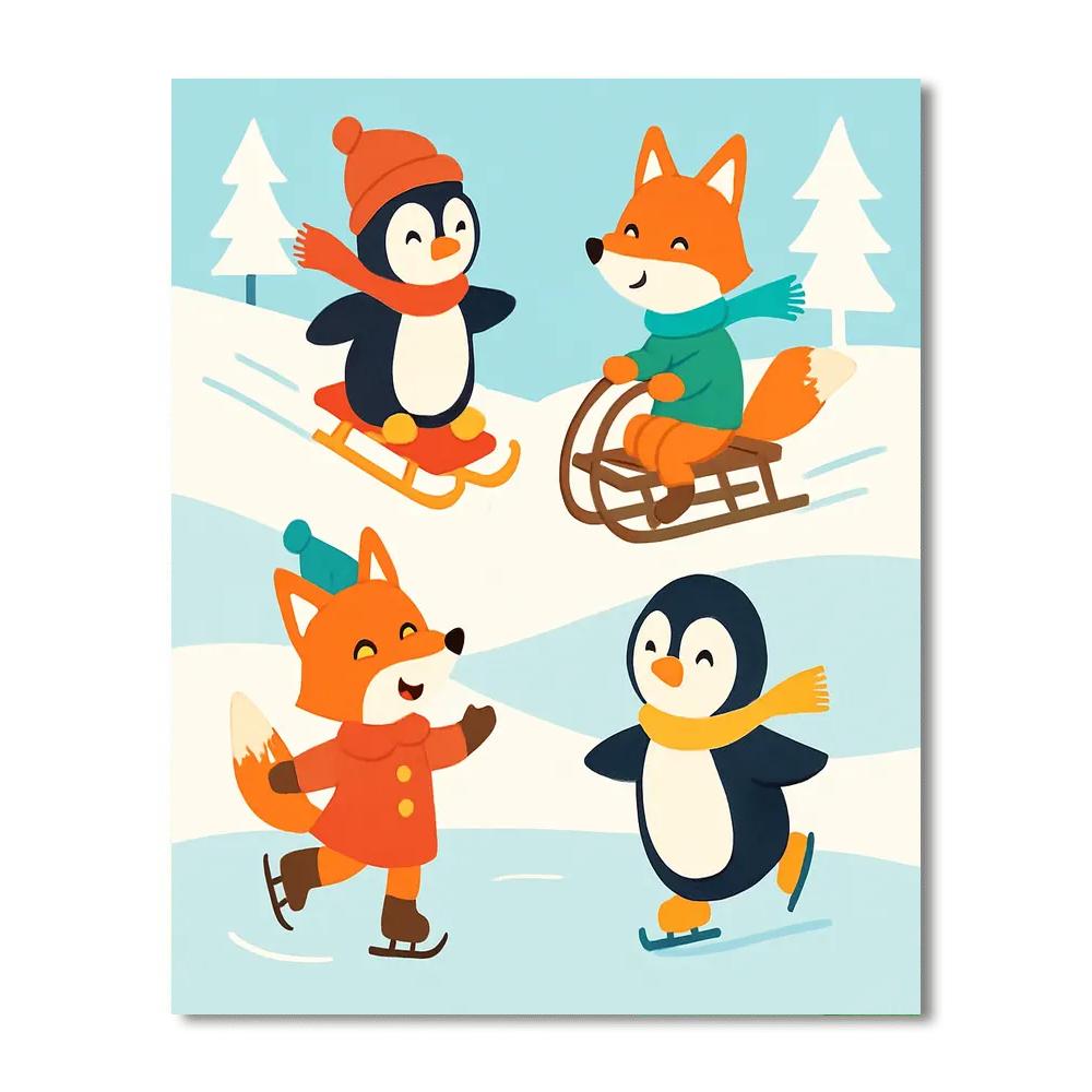 Winter Joyride Numbered Painting Kits