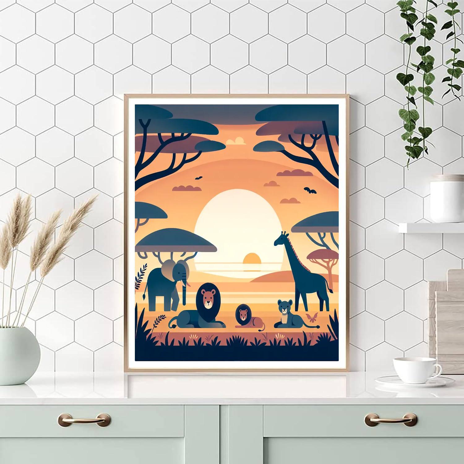 Sunset Serenade On The Savannah Paint By Color