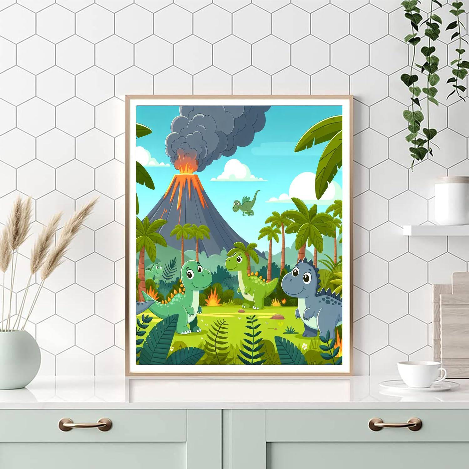Dino Time Travel Quest Numbered Painting Kits