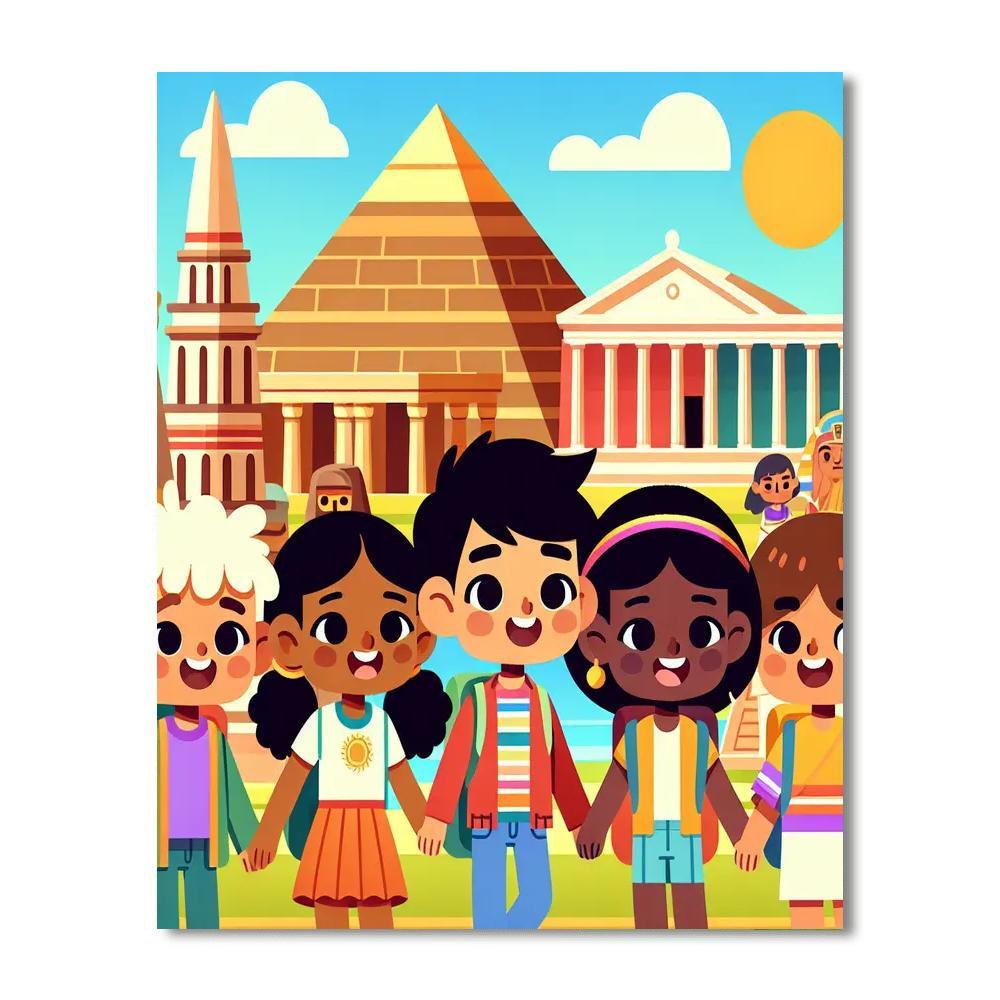 Ancient Civilizations Discovery Painting Number Kit