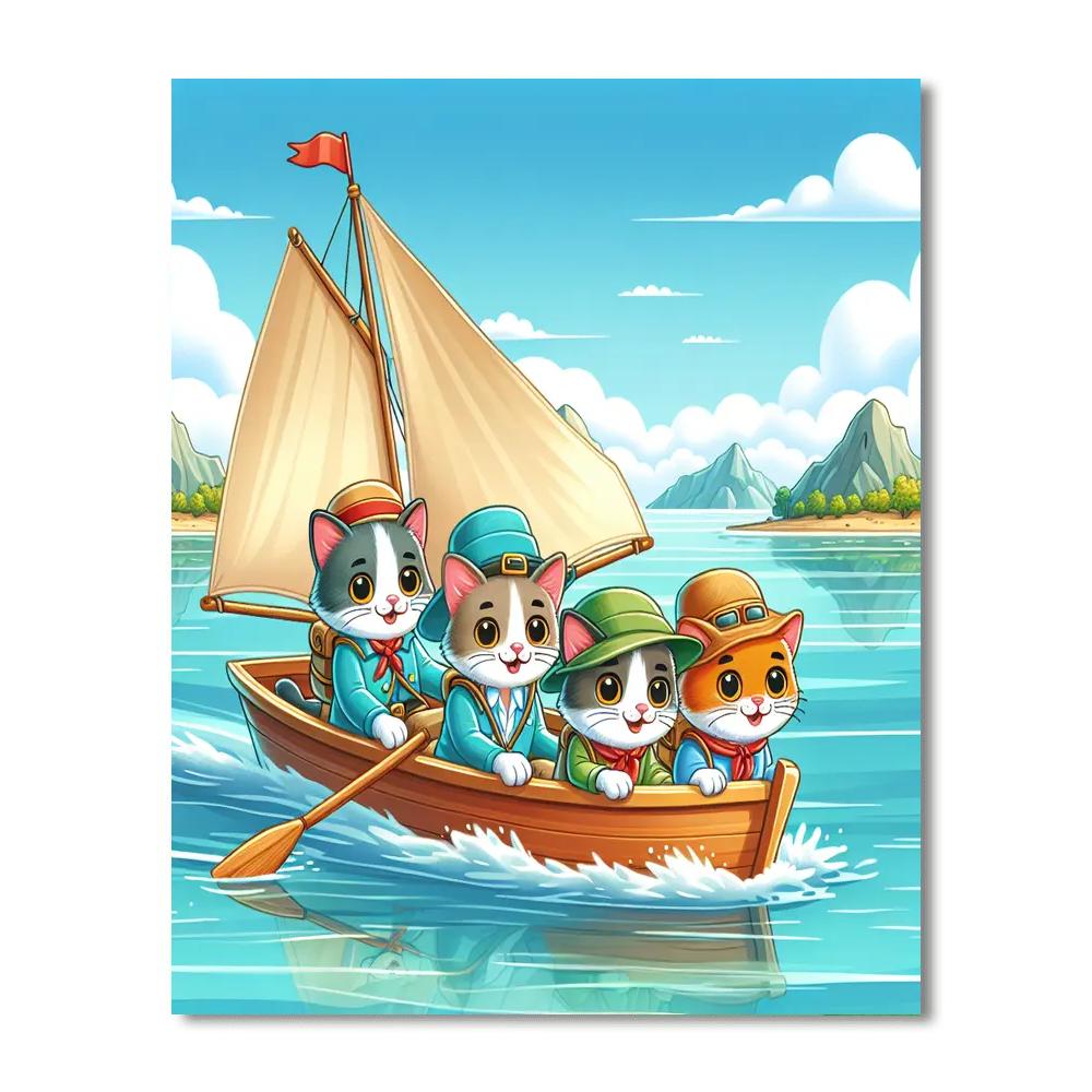 Courageous Cats Paint By Numbers Art