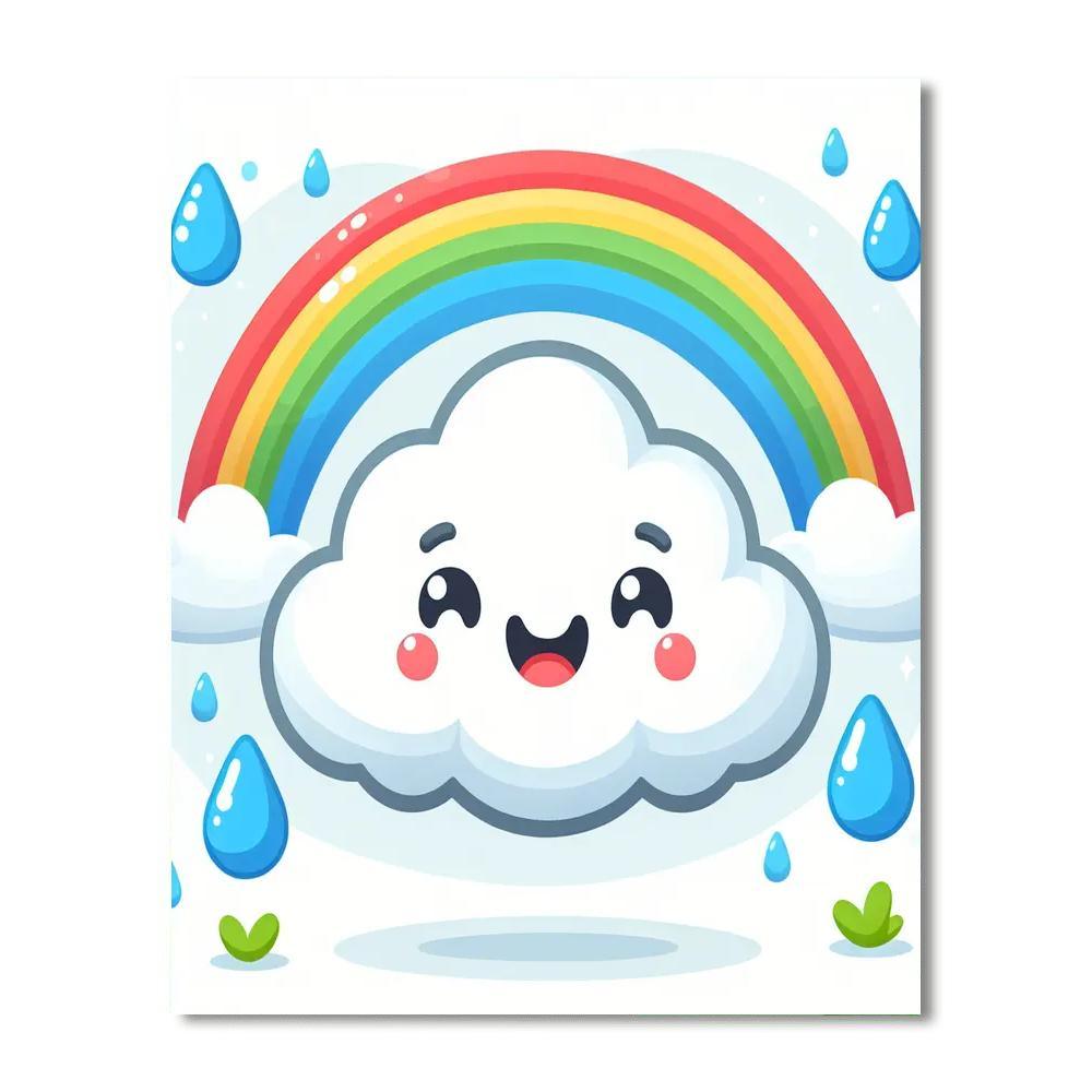 Fluffy Cloud DIY Paint By Numbers