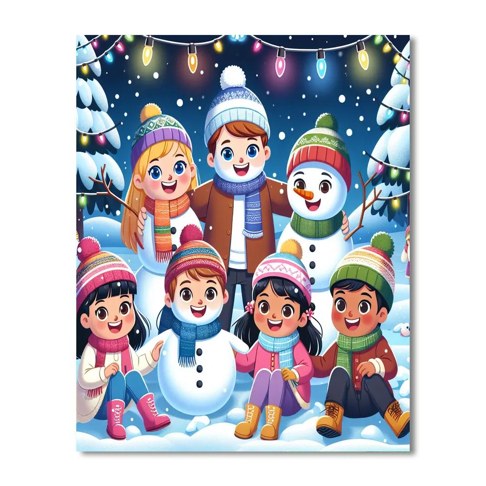 Winter Wonderland Party Painting By Numbers Kit