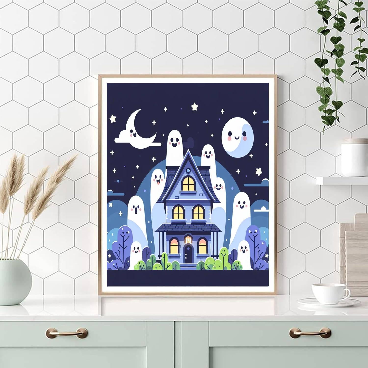 Mystery In The Haunted House Number Painting