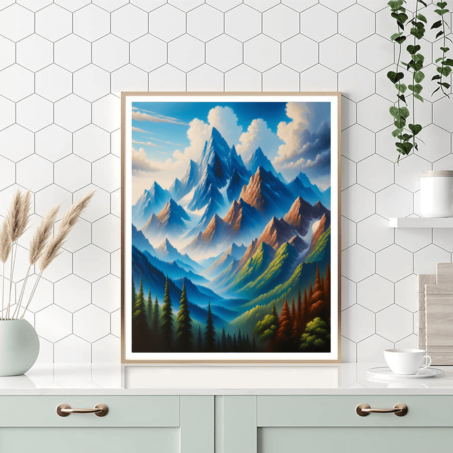 Inspiring Mountain Peaks Painting Number Kit