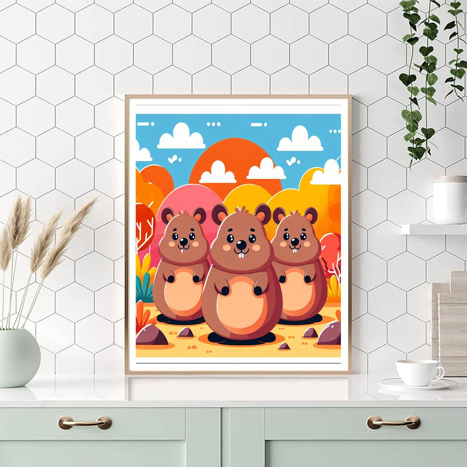 Quirky Quokka Quests Paint By Numbers Art