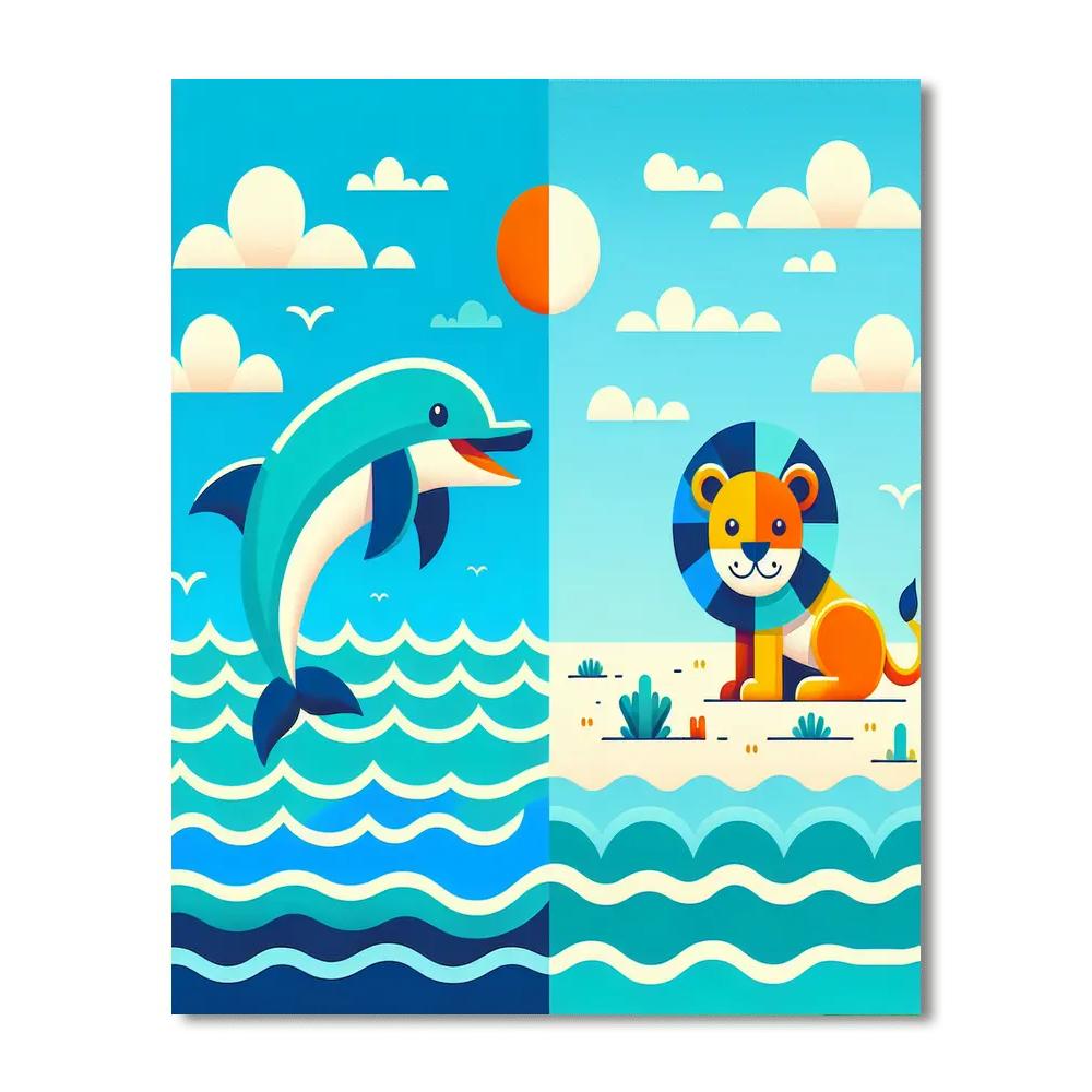 Seaside Serengeti Paint By Numbers Kits