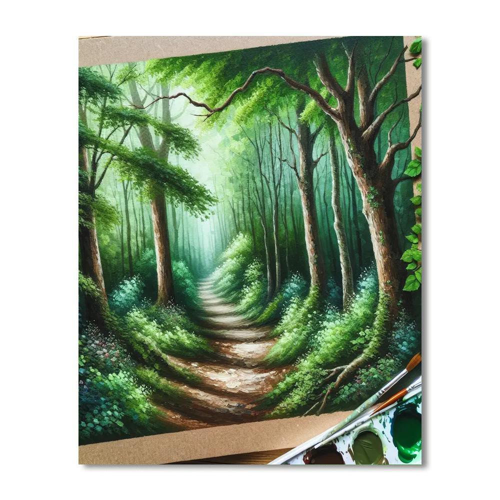 Enchanted Woodland Pathway Paint By Numbers