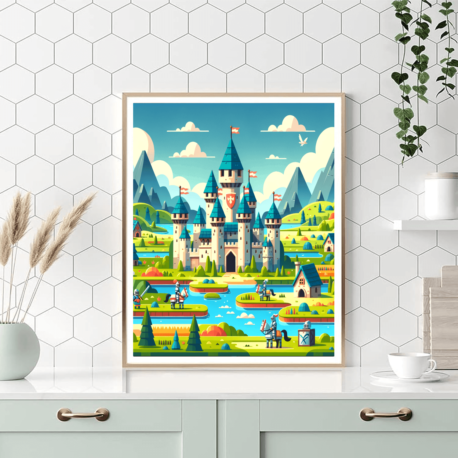 Colorful Kingdom Quest Painting By Numbers Kit