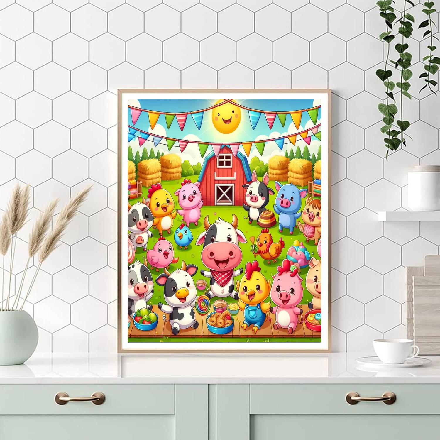Joyful Farm Festival Paint By Number