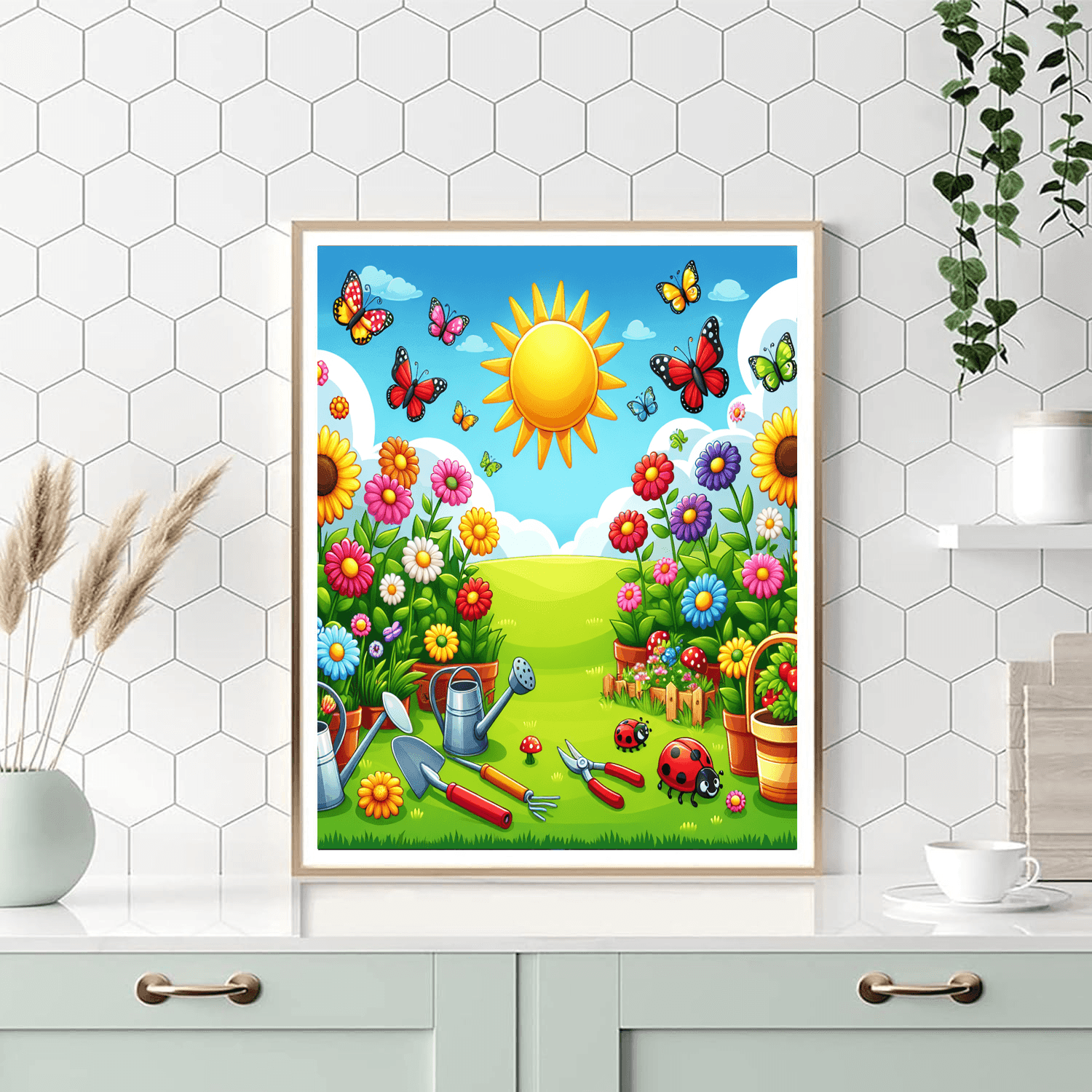 Cheerful Gardening Kit Number Painting