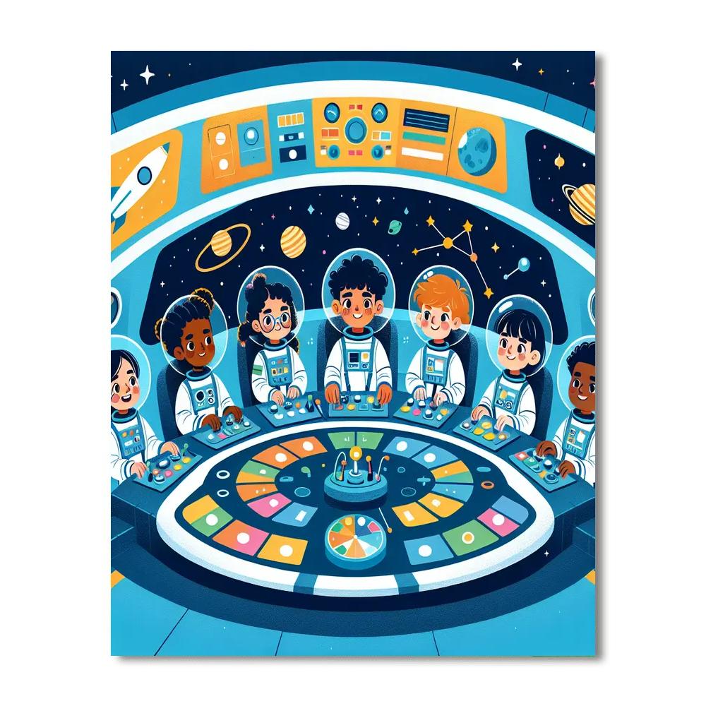 Galactic Starship Crew DIY Paint By Numbers