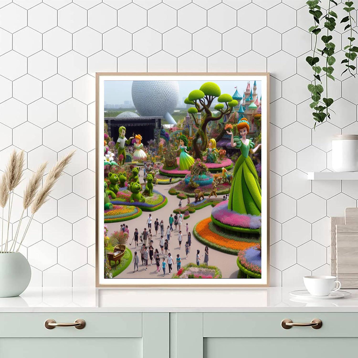 The Flower Festival Of Epcot Painting By Numbers Kit