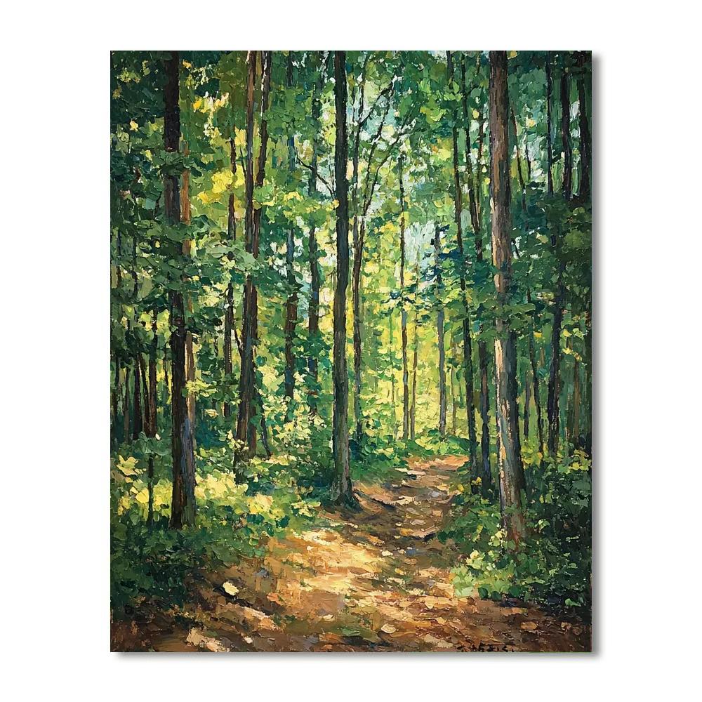 Paul Cézanne Inspired Lush Green Harmony  Paint By Numbers Kits