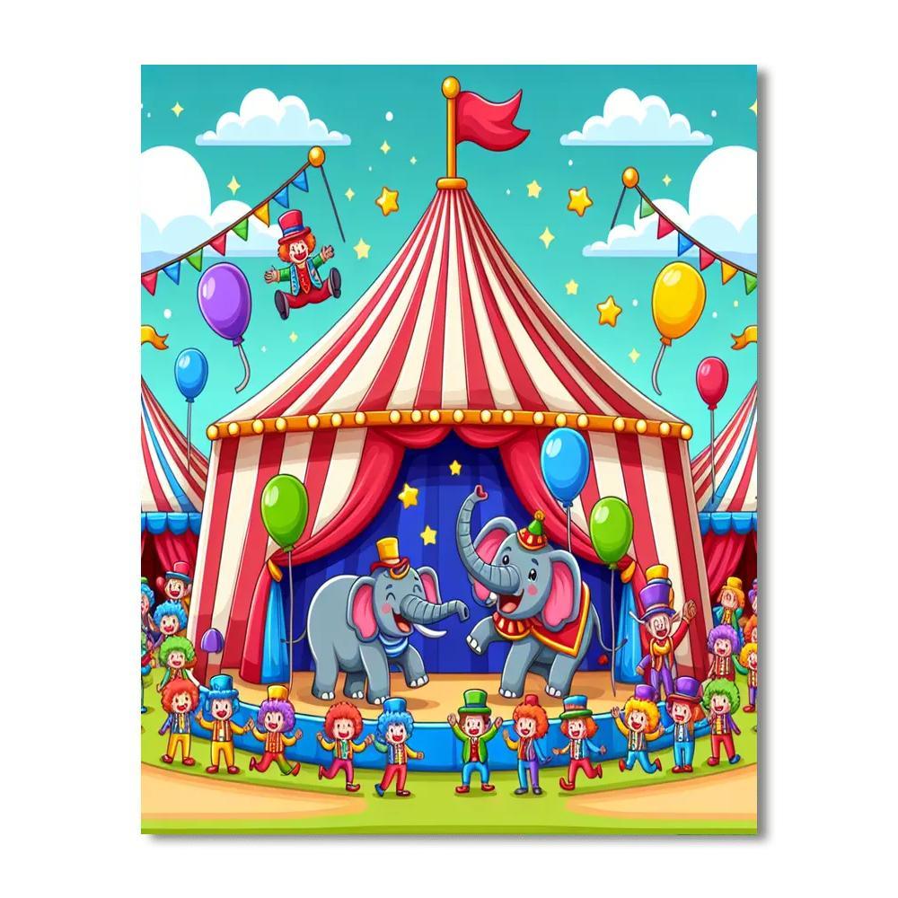 Funky Circus Extravaganza Paint By Number