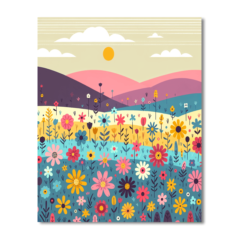 Charming Wildflower Field Paint By Numbers Kits