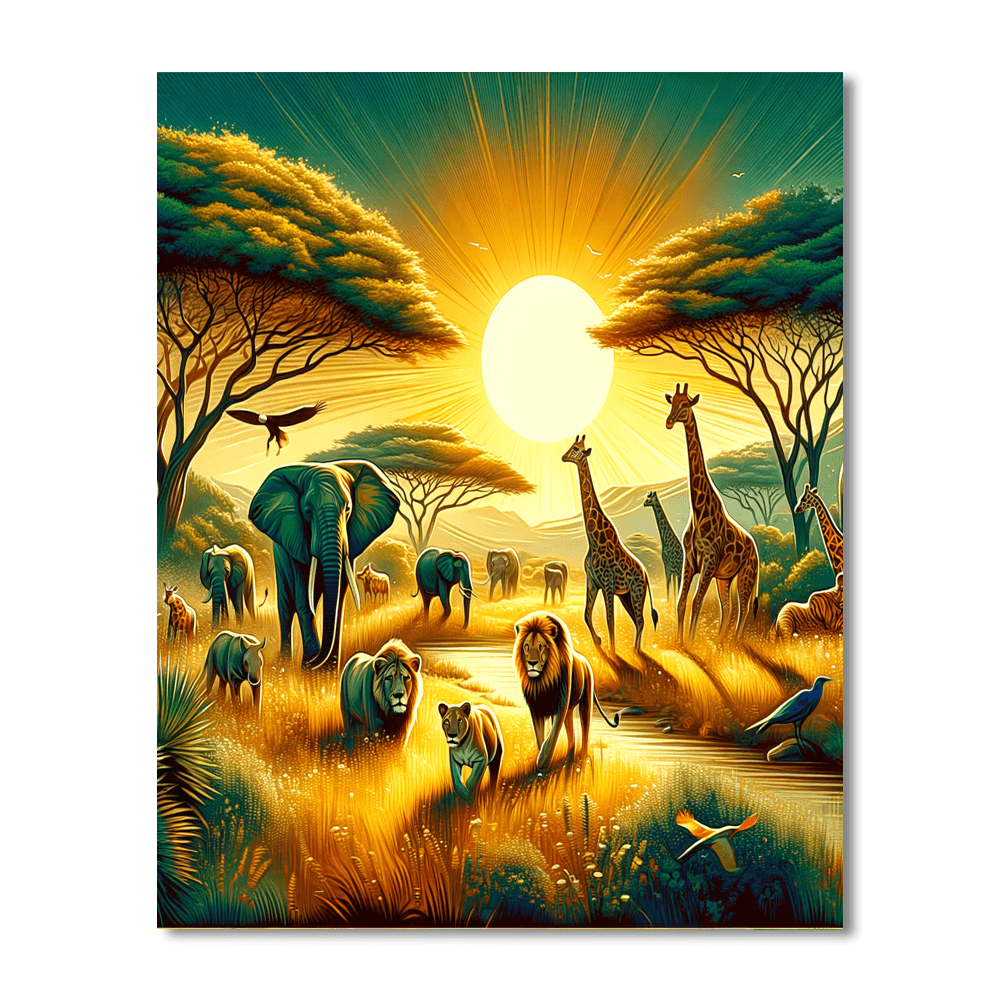 Adventurous Wild Safari DIY Paint By Numbers