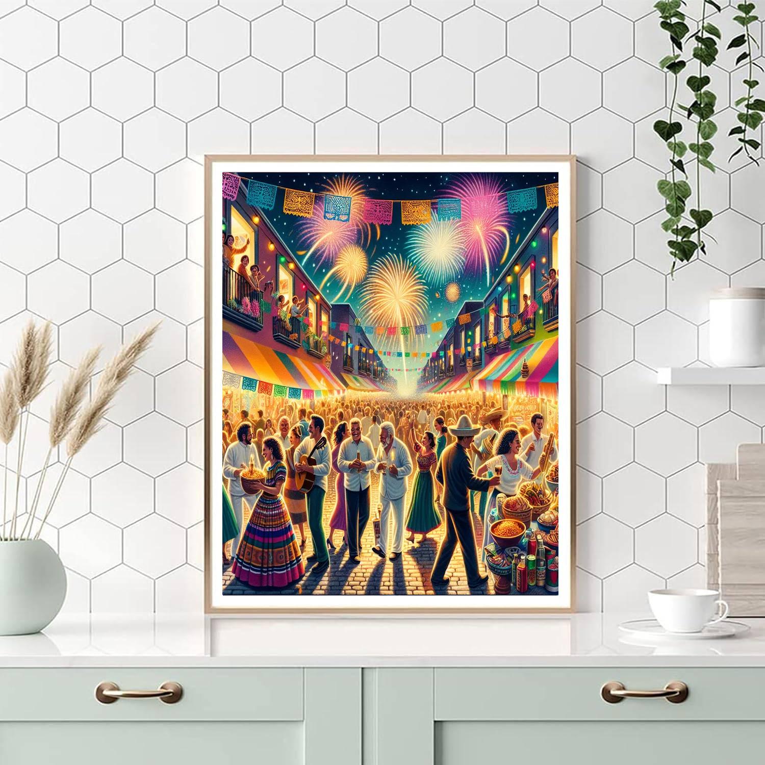 Año Nuevo Mexicano Paint By Color