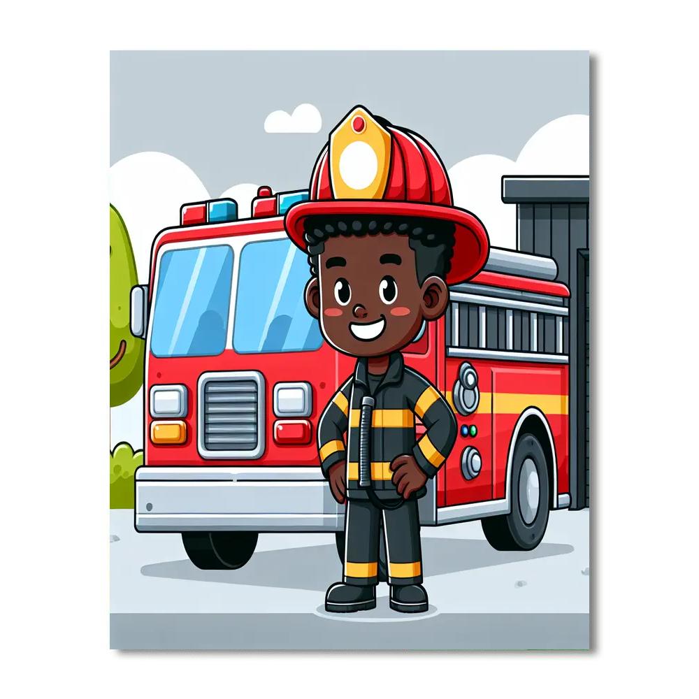 Fantastic Firefighter Painting By Numbers Kit
