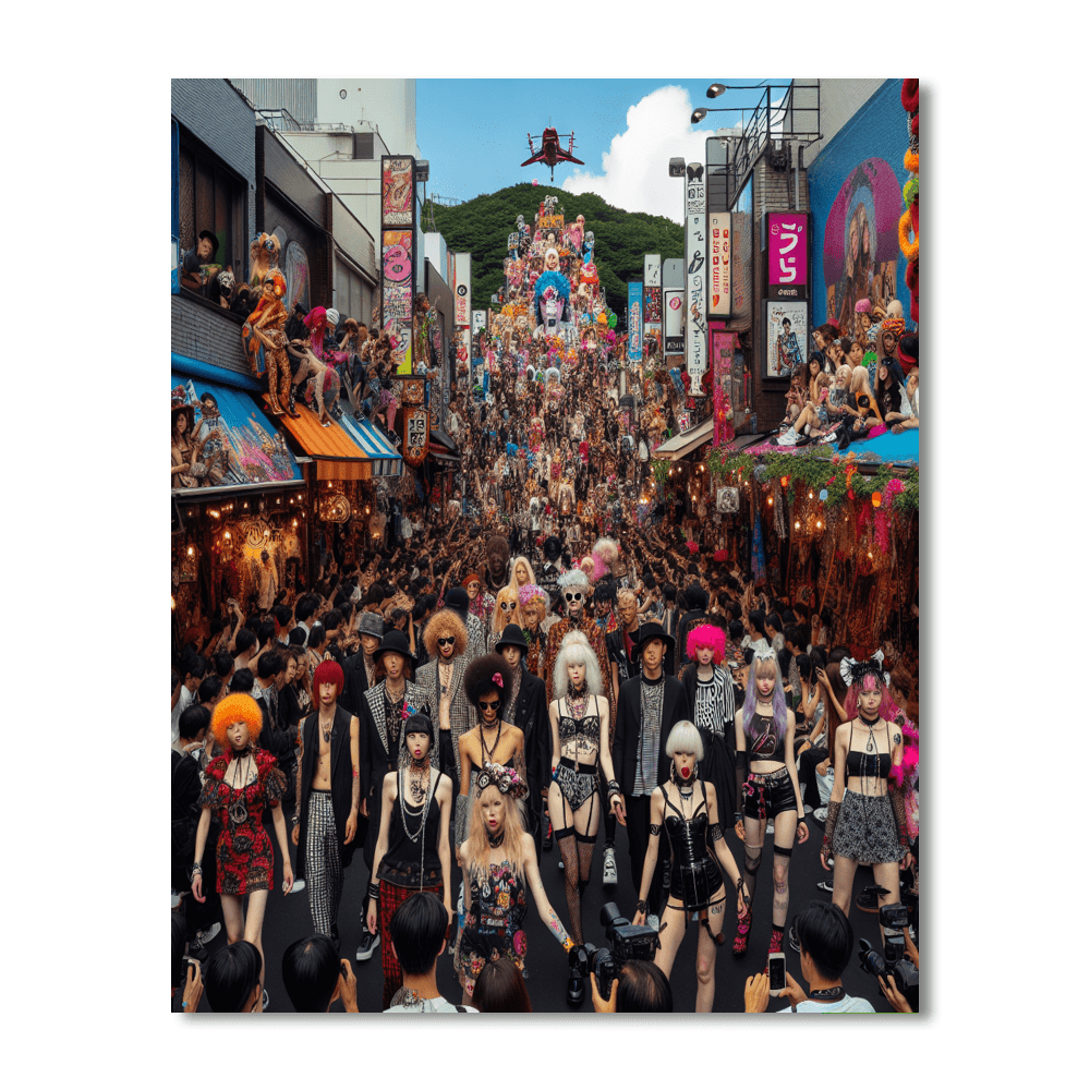 Harajuku Fashion Festival DIY Paint By Numbers