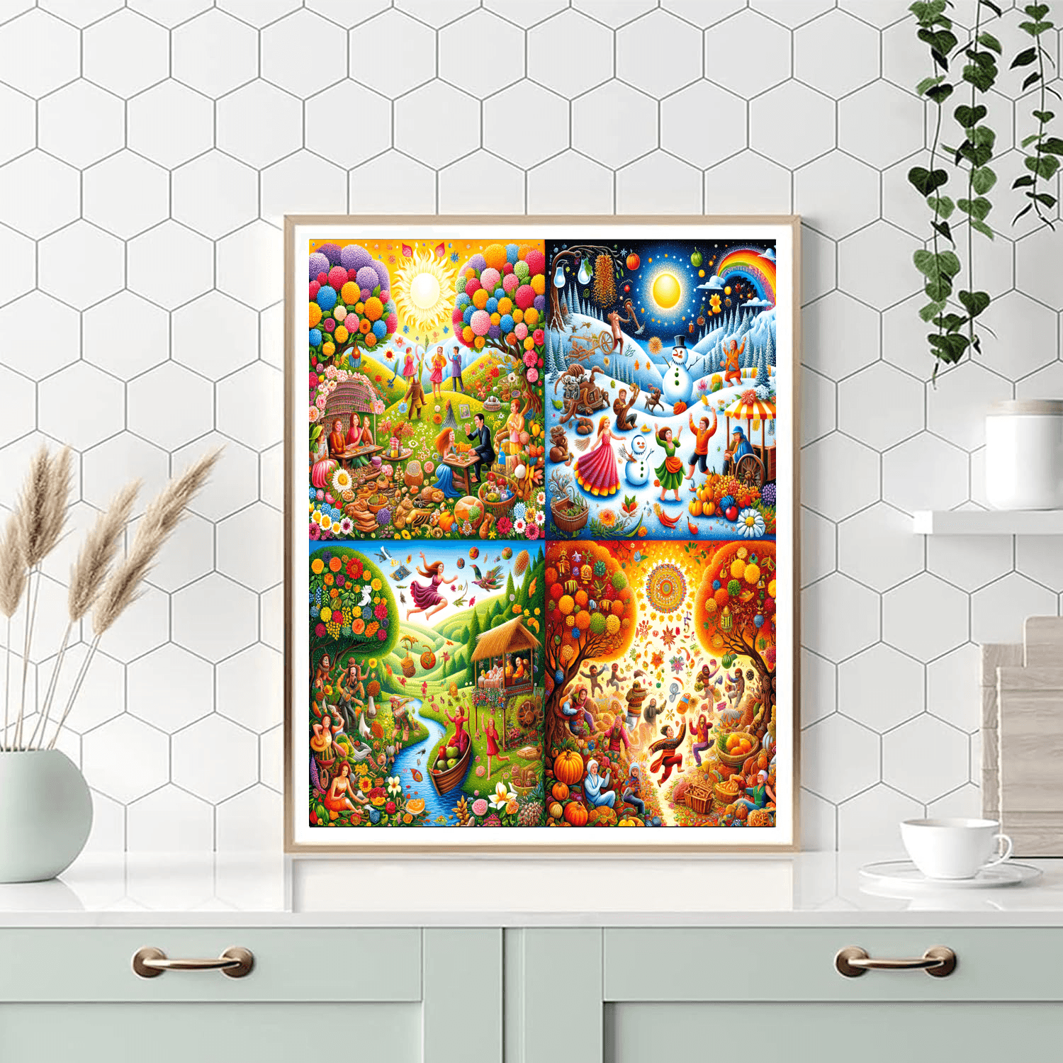 Charming Seasonal Celebration DIY Paint By Numbers