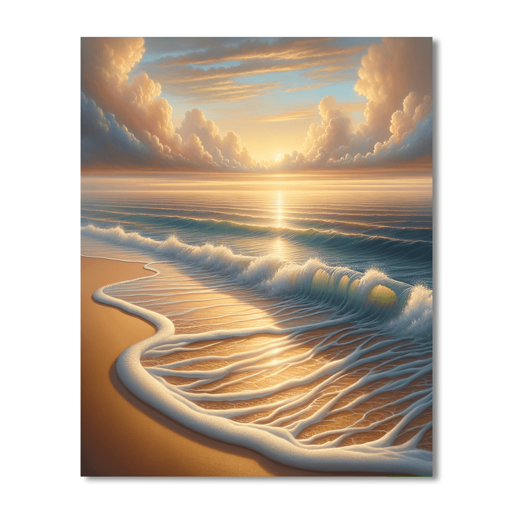 Gentle Waves At Sunrise Paint By Numbers