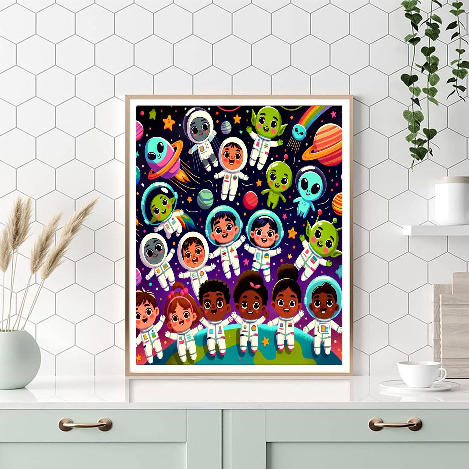 Adventurous Outer Space Voyage Painting By Numbers Kit